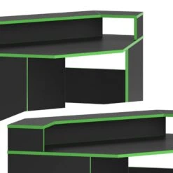 Bureau Ordinateur Kron 90cm Noir/vert -Reflet Maison 62f3768b167242a885341a6af4d12ed3