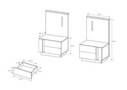 Table De Nuit ARCO (lot De 2) -Reflet Maison 645b91aebda6446b8eca60b1ded2b51e