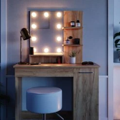 Coiffeuse Julia Avec Tabouret Et LED -Reflet Maison 66bd7ccb74fd4e0b8ea656e7c9f50a84