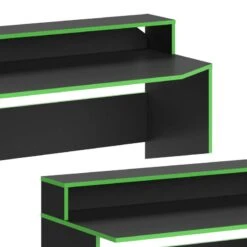 Bureau Ordinateur Kron 100cm Noir/vert -Reflet Maison 68004b661eb94c4aabd323b97c660f9e