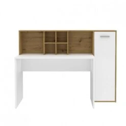 Bureau Droit Avec Rangements - KEVAN -Reflet Maison 68250ef0a6ea44a59988240791b08e83