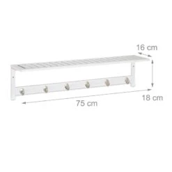 Garde Robe Mural Blanc Avec Supports -Reflet Maison 69f85058cbc04dc7ad34a2c6fae99fc4