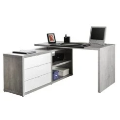 Bureau D'angle Réversible 3 Tiroirs -Reflet Maison 6bef5bdb1f704cab9fd4f3f481b971a8