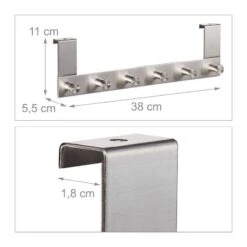 4x Portemanteaux De Porte En Inox -Reflet Maison 70005822694942efb4027cb71f15269b 3