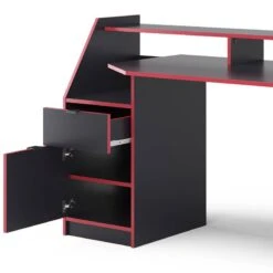 Bureau D'ordinateur Joel Noir/rouge -Reflet Maison 74282c0f72d042aea1862e7d5f0d1925