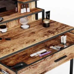 Coiffeuse Fyrk Avec LED -Reflet Maison 75e47c4252ed4c7ca1db458d7ed18935