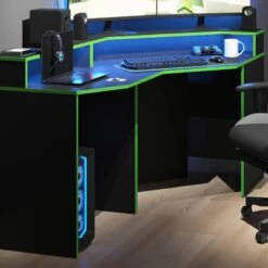 Bureau Ordinateur Kron Noir/Vert Set 5 -Reflet Maison 792e045f53e045fab951e35fb3981644