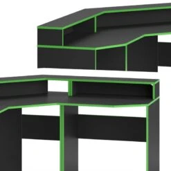 Bureau Ordinateur Kron Noir/vert Set 1 -Reflet Maison 7a296ed102d34f56bac1a90dd85817a7
