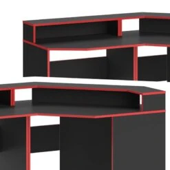 Bureau Ordinateur Kron Noir/rouge Set 5 -Reflet Maison 7fbf262c721c49a39668d77d2cd7ed03