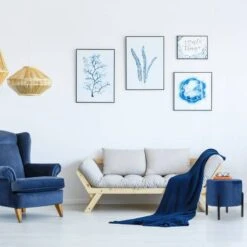 Tabouret En Velours Bleu -Reflet Maison 8094a66e75094fd5a373e56d27f7e2d7