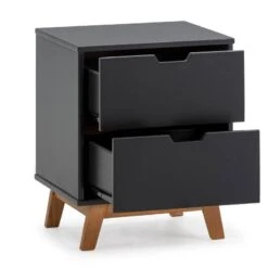 Table Chevet Miranda 2 Tiroir Anthracite -Reflet Maison 80c8660abc5644d8b3dd3436e9e02012