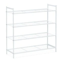 Étagère à Chaussures En Métal 4 Niveaux