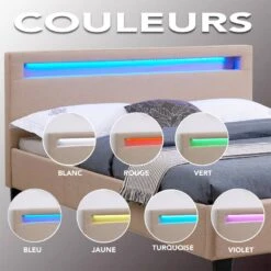 Lit Double PINOT 140x190 Cm -Reflet Maison 824a691413ef4875a1ca955f48b6fb07