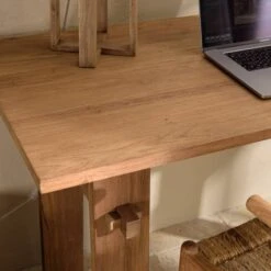 Bureau En Bois De Teck Recyclé L140 -Reflet Maison 851f349df3ca4226bf2d8ce517e7dd3e