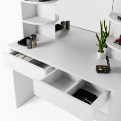 Coiffeuse Charlotte Blanc Avec Banc -Reflet Maison 86165f29d39940e3a1a328c7bf677719