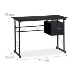 Bureau En Verre Avec Tiroir -Reflet Maison 8bc8a1a7a08e4f45a6a2eee9a823326b