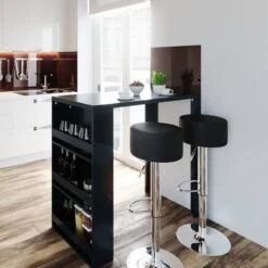 Table De Bar 117cm Anthracite -Reflet Maison 9c30b26306514f14a5ed4e139edab787