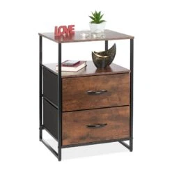 Table De Nuit Style Industriel 2 Tiroirs -Reflet Maison a39f9168a51a4fde8f3bfb12a1fe3d0d