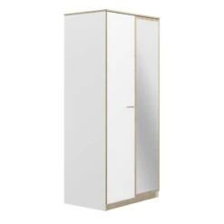 Armoire 2 Portes 1 Miroir L91cm Tulle