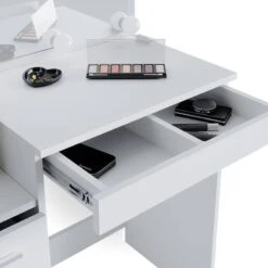 Coiffeuse Meryl Blanc & Tabouret Et LED -Reflet Maison a5afb35ecb1649bb88e6beefb962f807