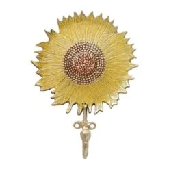 Patère En Laiton Recyclé Tournesol