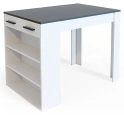 Table De Bar Repose Blanche/anthracite