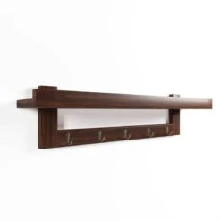 Patère En Bois Et Argent