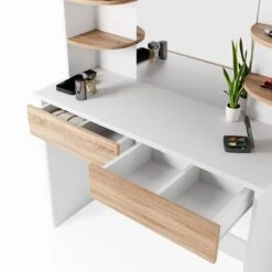 Coiffeuse Charlotte Blanc/sonoma & LED -Reflet Maison b01759bcc90c4ee09941e83867dc5f76 3