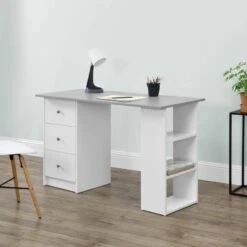 Bureau Lemberg Avec 3 Tiroirs -Reflet Maison b7eae6ea48c547749037a0de82c8cc36