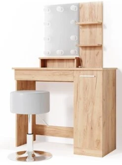 Coiffeuse Julia Avec Tabouret Et LED