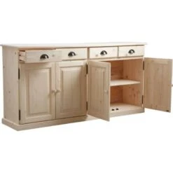 Buffet 4 Portes 4 Tiroirs En Bois Brut -Reflet Maison bb2e6f827ebe4f88ac80d817454e73e1