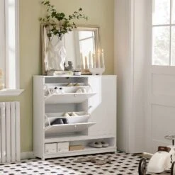 Armoire à Chaussures FSR114-W -Reflet Maison bbe38ad587d443eea88a99bcd2d507b4