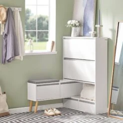 Meuble à Chaussures FSR134-W -Reflet Maison bd457f527eb04ba1a7aabcb22780d14d