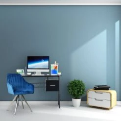 Bureau En Verre Avec Tiroir -Reflet Maison bdbe32bbeca347ceb5369396d3e7e76e