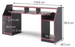 Bureau D'ordinateur Joel Noir/rouge -Reflet Maison bdd513b6ca744f899fde2a6dc724e799.cropped 55 220 945 590.processed