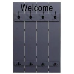 Vestaire Murale HWC-C89 Welcome Shabby -Reflet Maison be24966f1a1548a6a918a46c74847c83