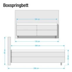 Lit Boxspring Ramona VI Imitation Cuir -Reflet Maison bett ramona vi 160 x 200cm schwarz 3743556