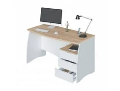 Bureau Avec Caisson De 3 Tiroirs Blanc -Reflet Maison bf8b322edcdf43609f0683917b3752e9