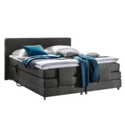 Lit Boxspring Belaja -Reflet Maison boxspringbett belaja mit elektromotor inklusive topper webstoff anthrazit 4945520