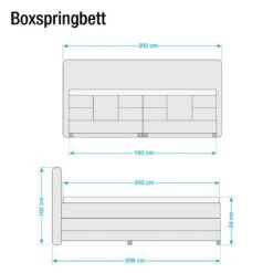 Lit Boxspring Belaja -Reflet Maison boxspringbett belaja mit elektromotor inklusive topper webstoff grau 1926486