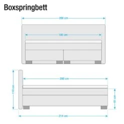 Lit Boxspring Loimaa -Reflet Maison boxspringbett loimaa 180 x 200cm dunkelbraun 3681341