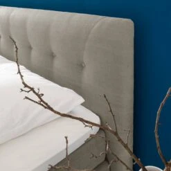 Lit Boxspring Mälby -Reflet Maison boxspringbett maelby webstoff 140 x 200cm beige 3784148