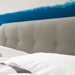 Lit Boxspring Mälby -Reflet Maison boxspringbett maelby webstoff 140 x 200cm beige 3784152