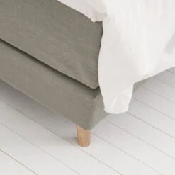 Lit Boxspring Mälby -Reflet Maison boxspringbett maelby webstoff 140 x 200cm beige 3784156