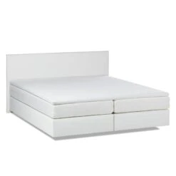 Lit Boxspring Ramona VI Imitation Cuir -Reflet Maison boxspringbett ramona vi 180 x 200cm weiss 3977080