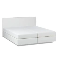 Lit Boxspring Ramona VI Imitation Cuir -Reflet Maison boxspringbett ramona vi 180 x 200cm weiss 3977084