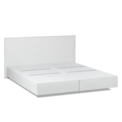 Lit Boxspring Ramona VI Imitation Cuir -Reflet Maison boxspringbett ramona vi 180 x 200cm weiss 3977088