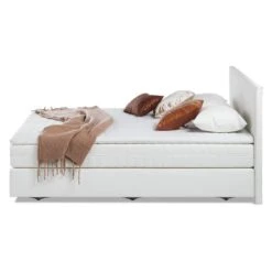 Lit Boxspring Ramona VI Imitation Cuir -Reflet Maison boxspringbett ramona vi 180 x 200cm weiss 3977096