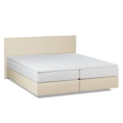 Lit Boxspring Ramona VI Imitation Cuir -Reflet Maison boxspringbett ramona vi kunstleder 160 x 200cm beige 4668504