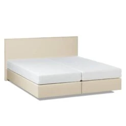 Lit Boxspring Ramona VI Imitation Cuir -Reflet Maison boxspringbett ramona vi kunstleder 160 x 200cm beige 4668508